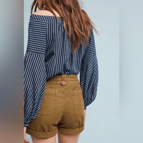 Anthropologie’Wanderer’ Olive Green Utility Cargo Shorts |Size 27l - Picture 2 of 6